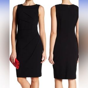 Calvin Klein starburst sheath black cocktail dress size 6